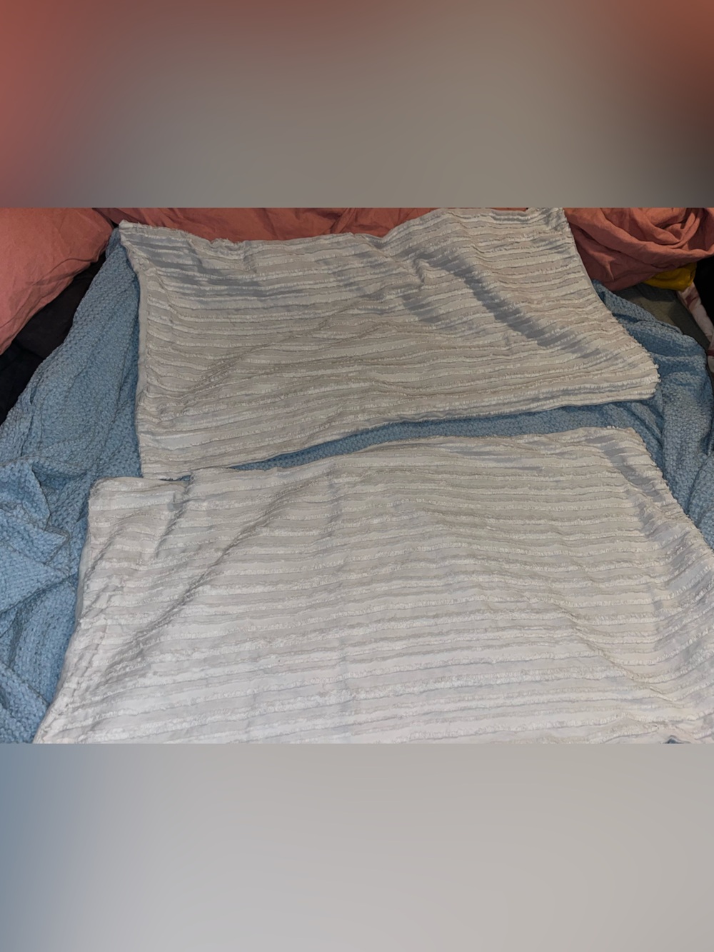 Nicole Miller ~ Light Gray Pillow Shams~ 💯 Cotton ~ 2 shams